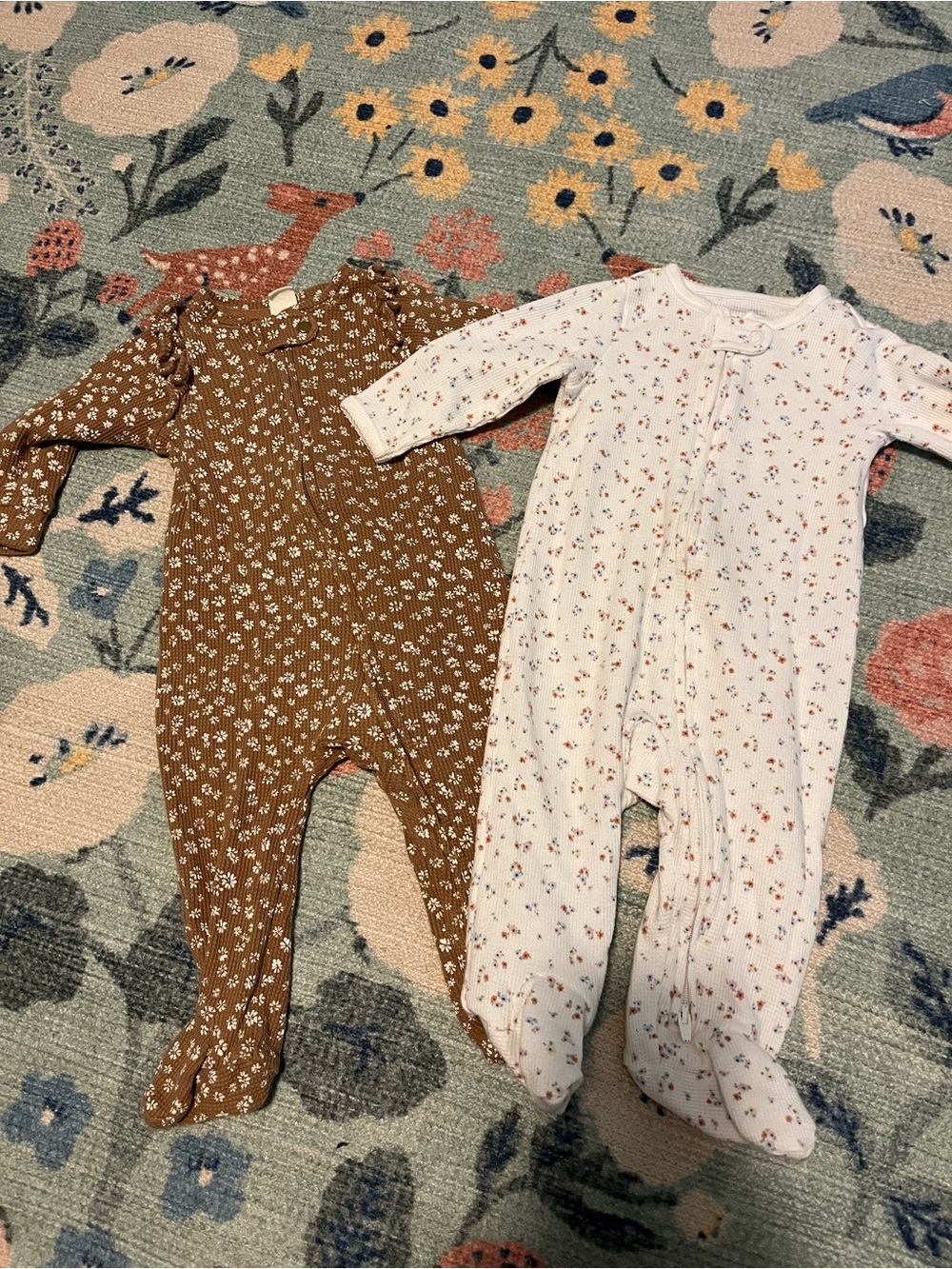Baby Girl Footie Pajamas Bundle 3-6 months